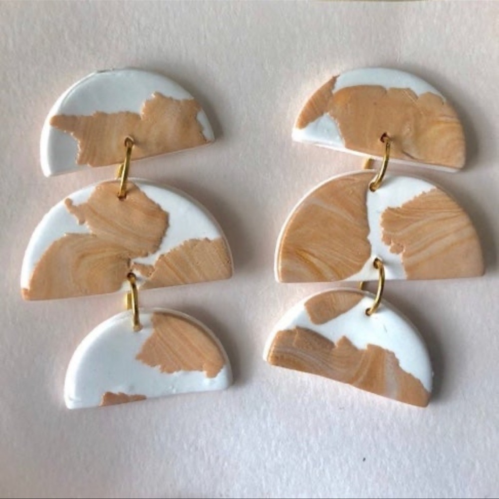 Handmade clay earrings